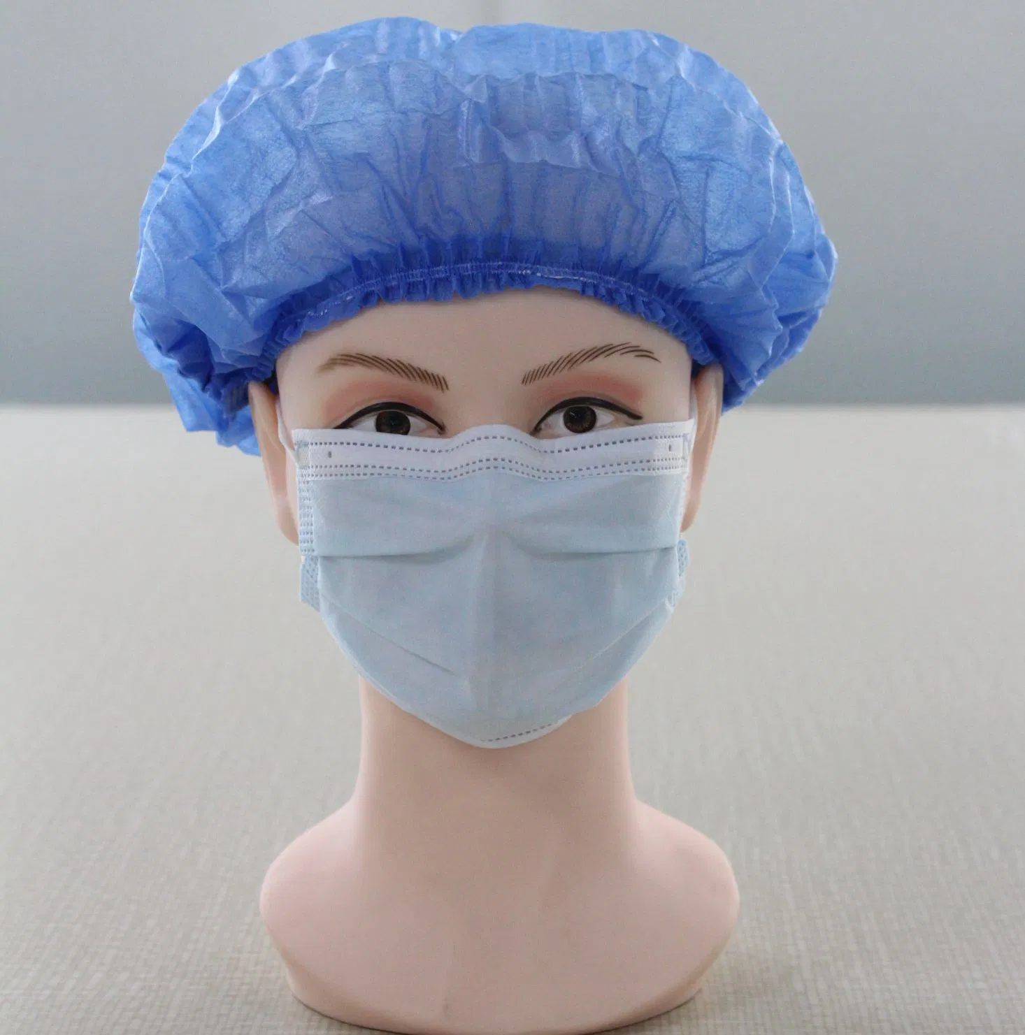 Disposable Single or Double Elastic Non Woven Bouffant Surgical Head Cap/Head Cover