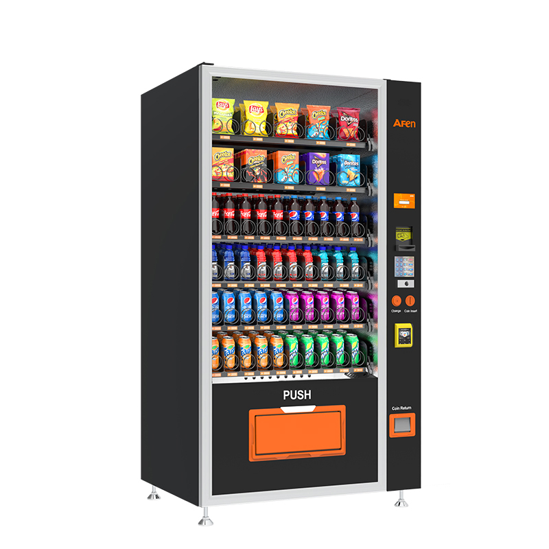 Afen Automated Dispensing Cabinet Drinks and Snacks Vendor Machine with Refrigeration System for Busy Place