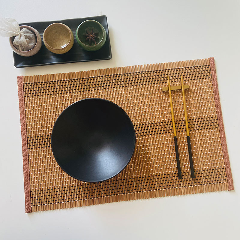 Waterproof Bamboo Tea Mat - Anti Mold & Heat Resistant, Easy Clean Table Protector