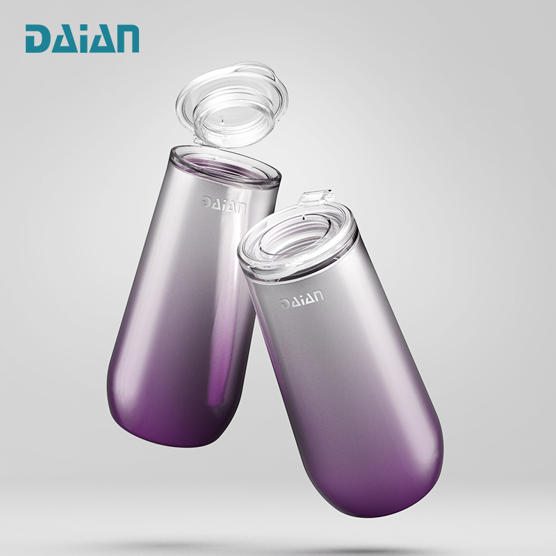 12oz Convenient Double-Wall Unbreakable Stainless Steel Wine Tumbler Champagne Flutes with Lid