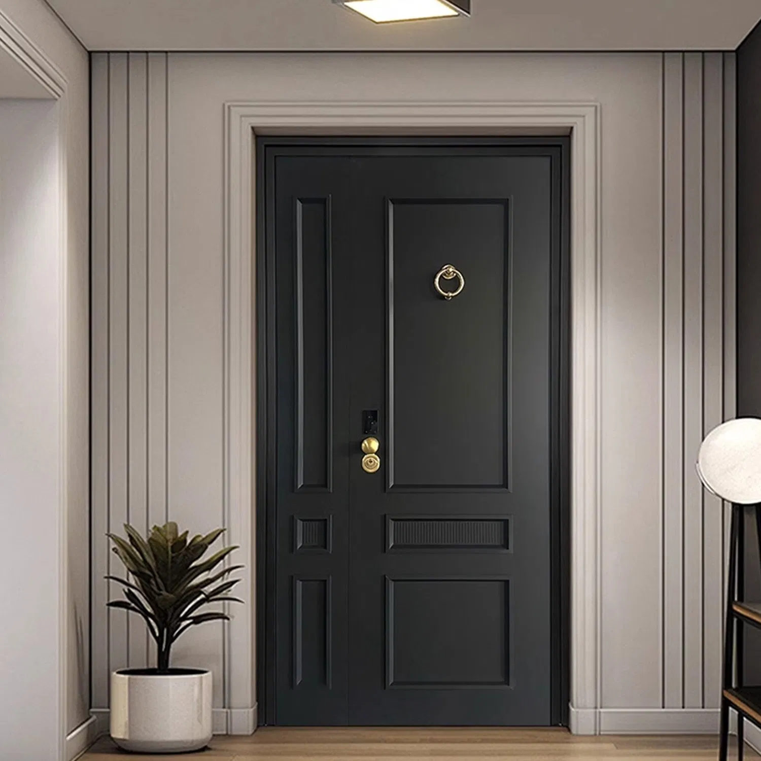 Стальная входная дверь с доводчиком