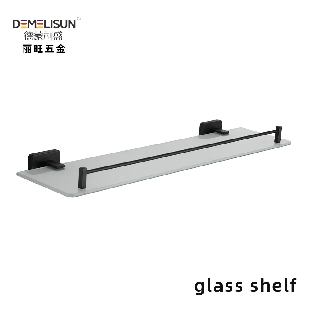 Wall Mounted Bathroom Accessories Stainless Steel Glass Shelf for Bathroom