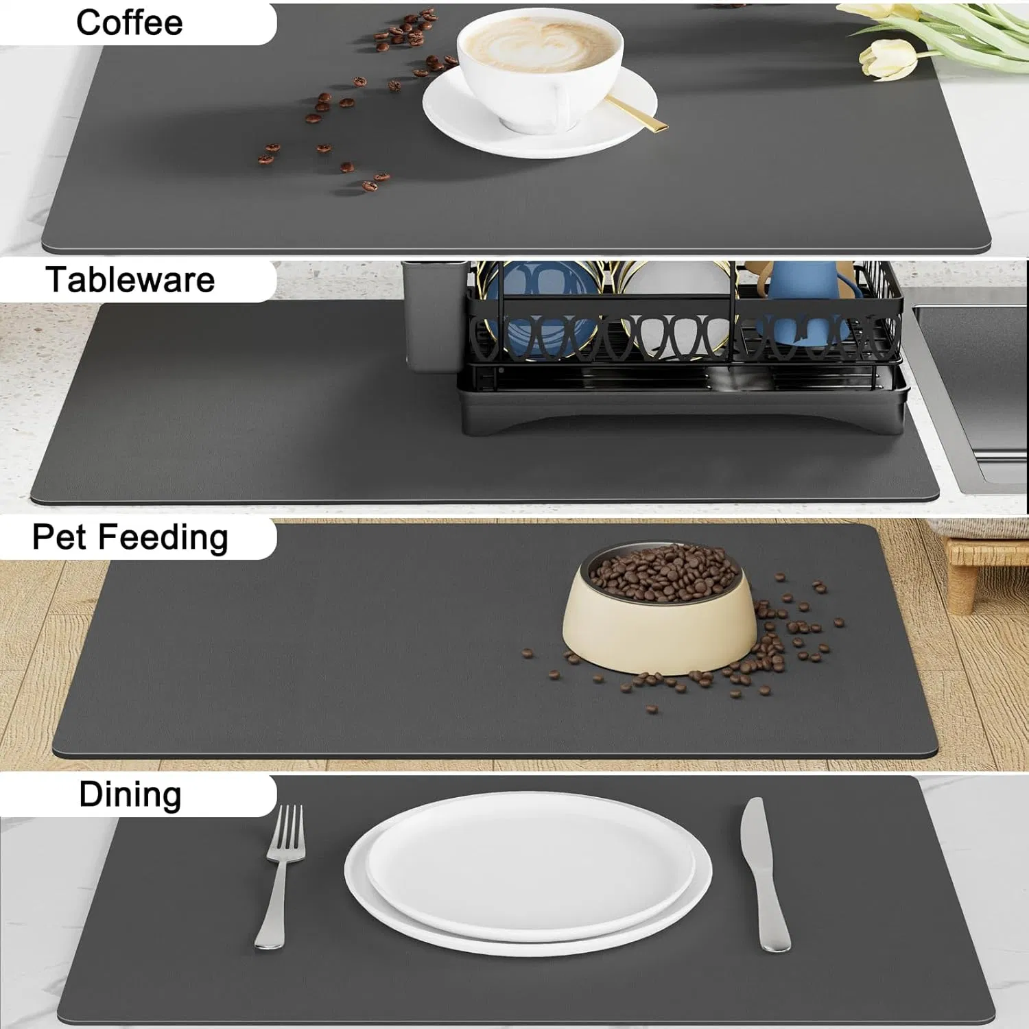 Коврик для сушки посуды из силикона