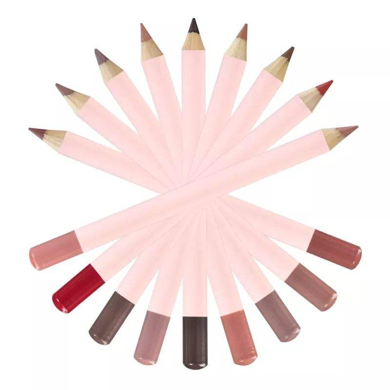 New Custom Your Own Brand Vegan Lip Pencil High Quality Long Lasting Lipliner Pink Lip Liner Pencils