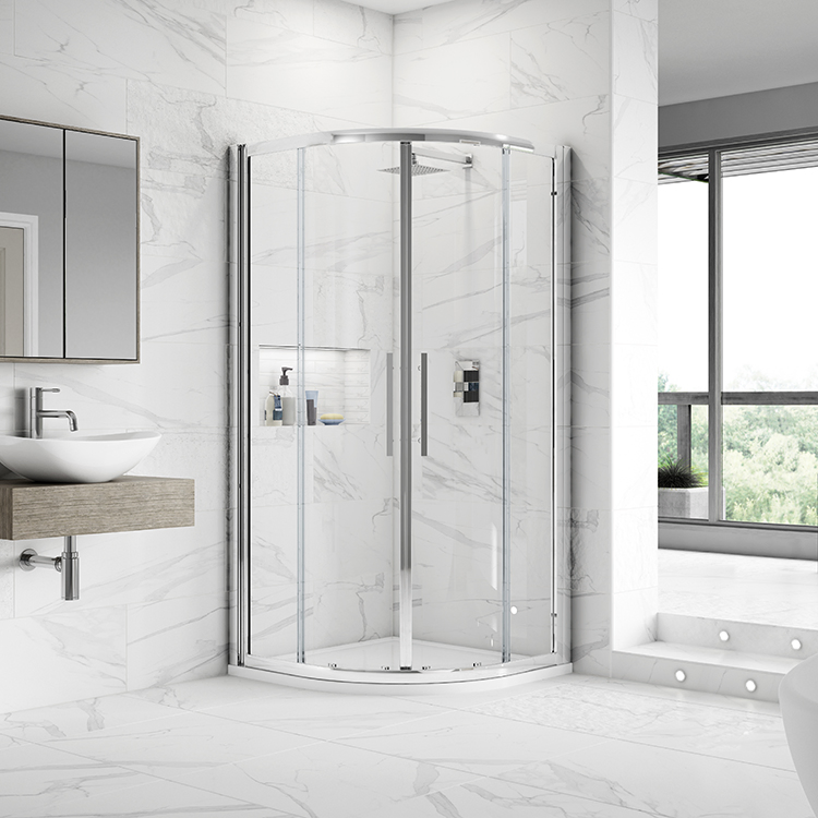 Modern Shower Cabin with Sleek Sliding Door Features