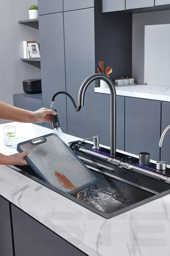 Latest Heat Popular Multifunctional Smart Platform with Heated or Normal Temp Water Single Handle Stainless Steel Faucet Kitchen Mixer Faucet Tap