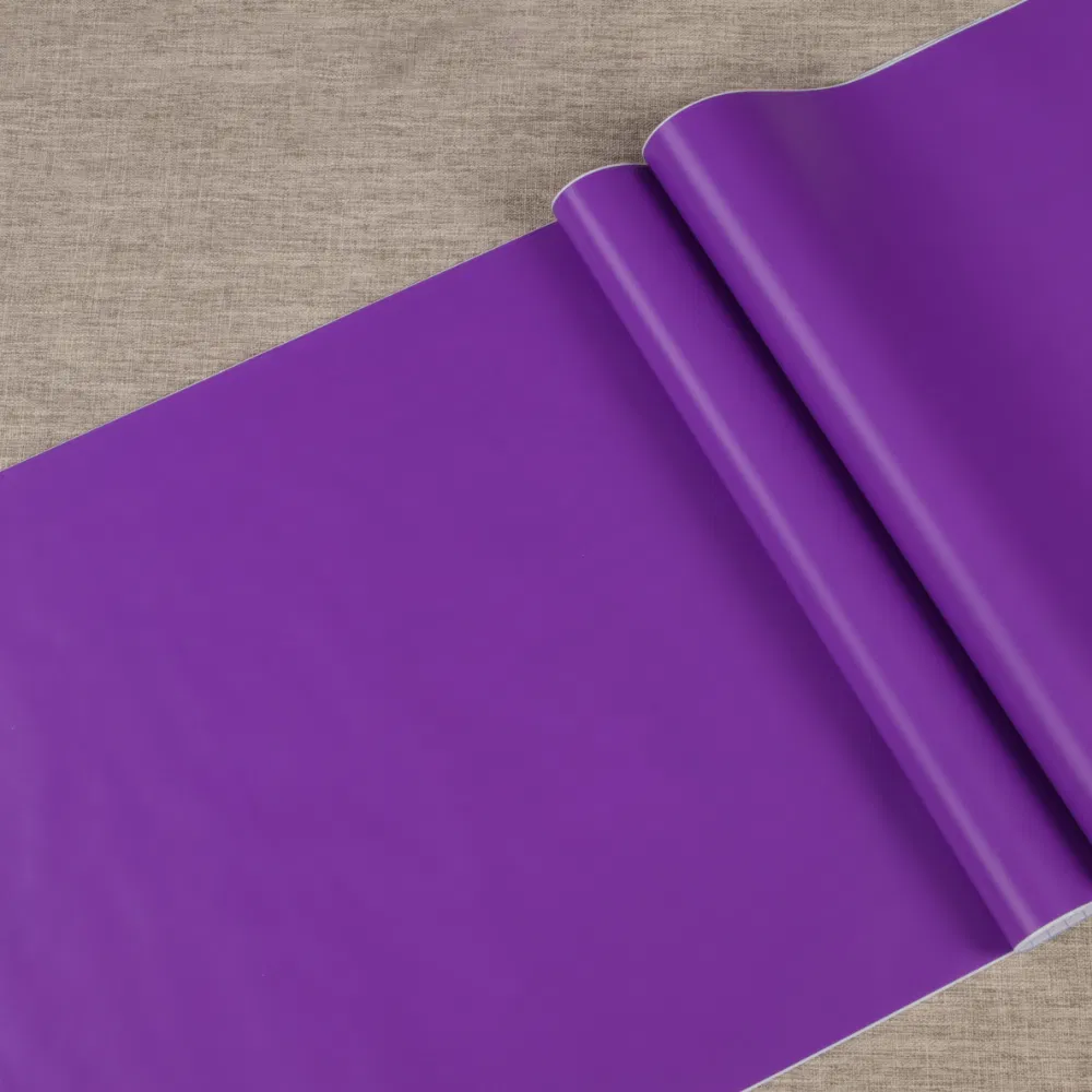 Purple Sticker Self Adheisve Wall Covering Plain Color Vinyl Peel Stick Decoration Film Contact Paper Wallpaper