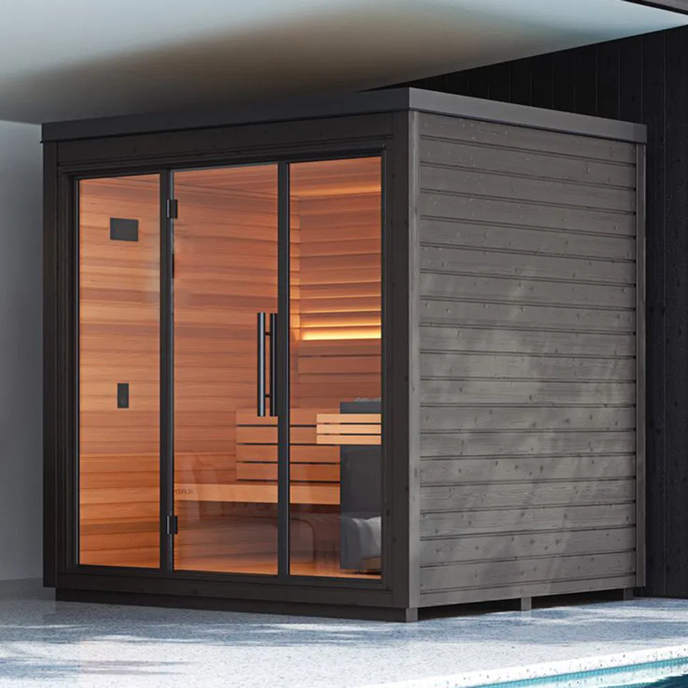 Уличная сауна для 4-6 человек из массива дерева