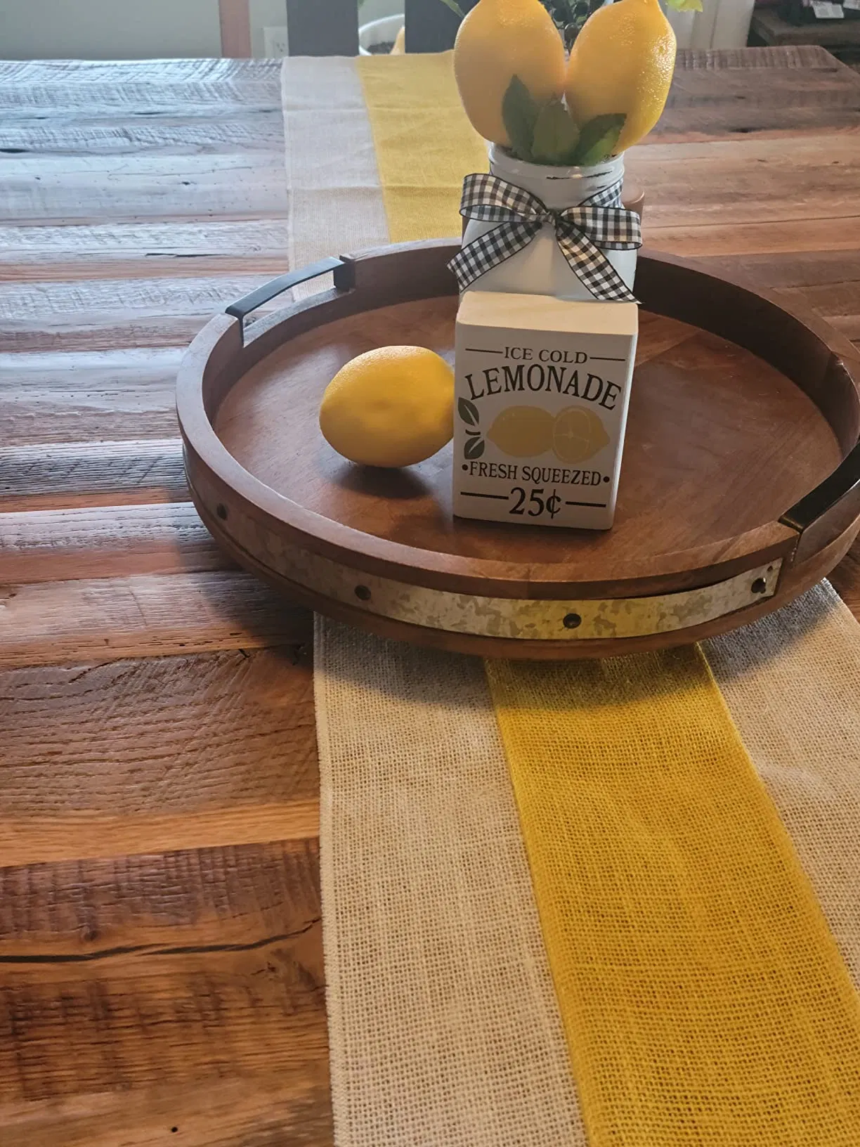 Colored Finished Edge Home Decor Jute Table Runner