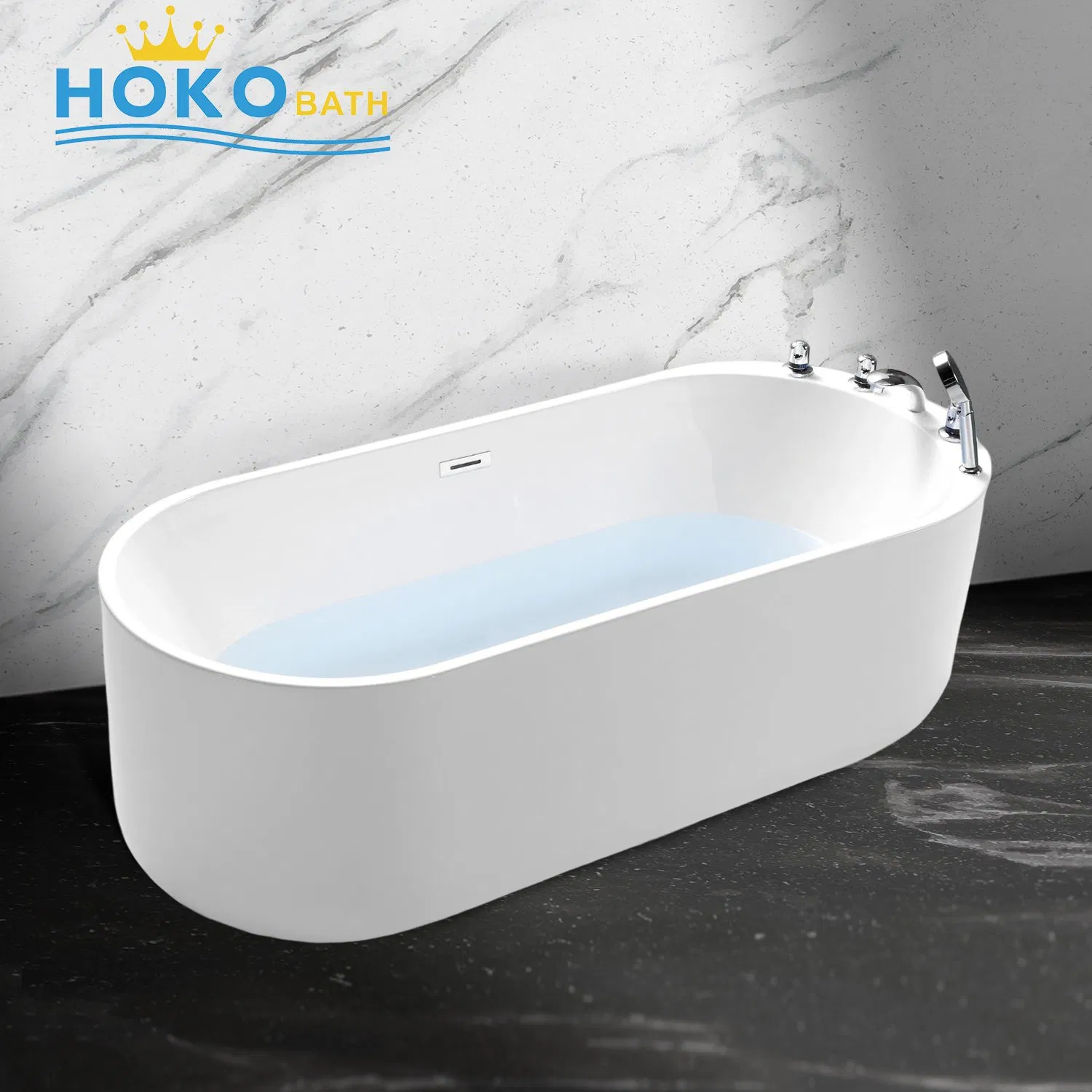 Переносная акриловая ванна HOKO черная