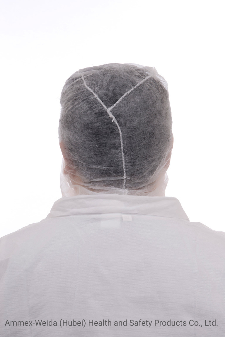 Disposable Hood with Neck-Protection by Soft Non-Woven Polypropylene Pull-Over Use for Factory Free Size for All People