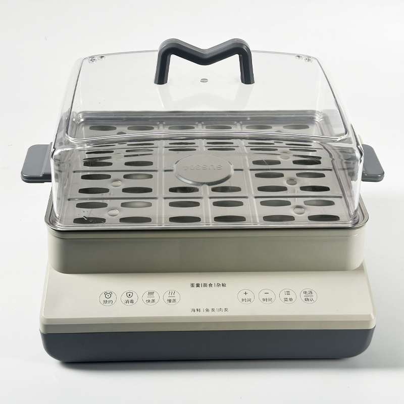 Wholesale 3 Layer Electric Food Steamer Transparent Stackable Steamer with Digital Control Multi-Function for Home Kitchen Cooker