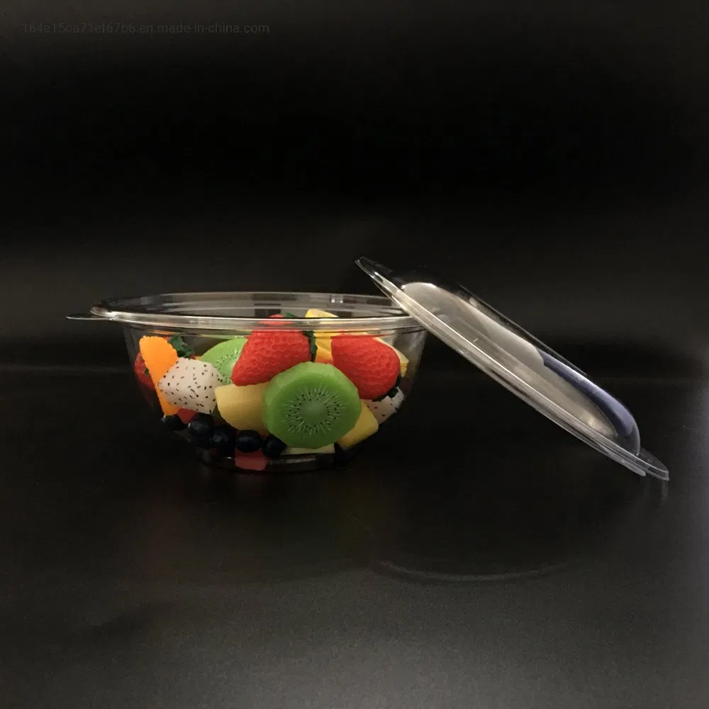32oz 1050ml Big Capacity Custom Disposable Packaging Food Grade Salad Plastic Bowl
