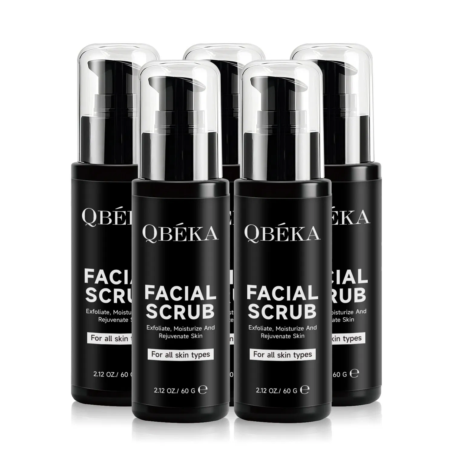 Qbeka Exfoliating Face Scrub for Men - Deep Clean Pore Minimizer & Blackhead Remover