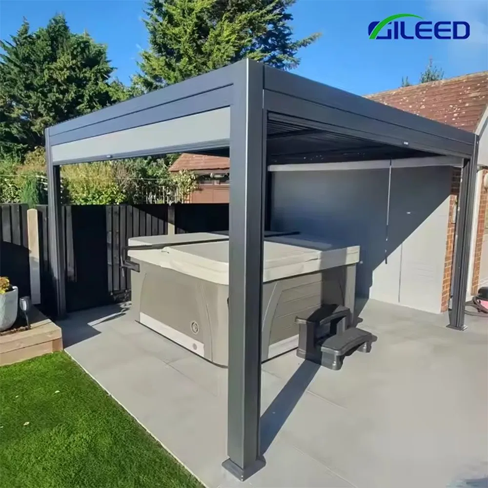 Manufacturer Manual Control Aluminum Shutter Customized Pergola Hot Sale