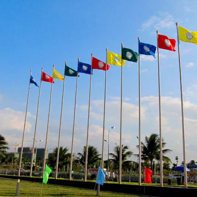 Factory Price Electric System Flagpole Flying Aluminum Alloy Pneumatic Giant Flag Pole