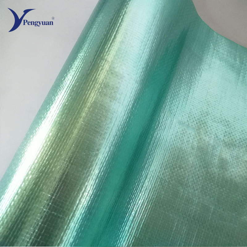 Roof Sarking Blue Aluminum Foil Laminated PE Woven Fabric for Building Material