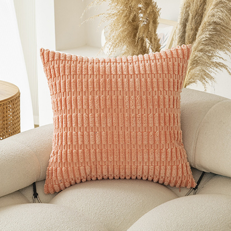 Custom Farmhouse Boho Striped Throw Pillow Covers Super Soft Corn Velvet Corduroy Cushion Cover Home Decor Pillow Cover