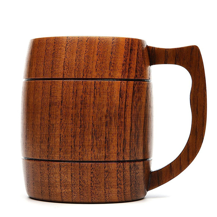 Handmake Non Toxic Wooden Beer Drinking Mug for Genesee Cream Ale Goose Island Brewery Grain Belt Great Basin
