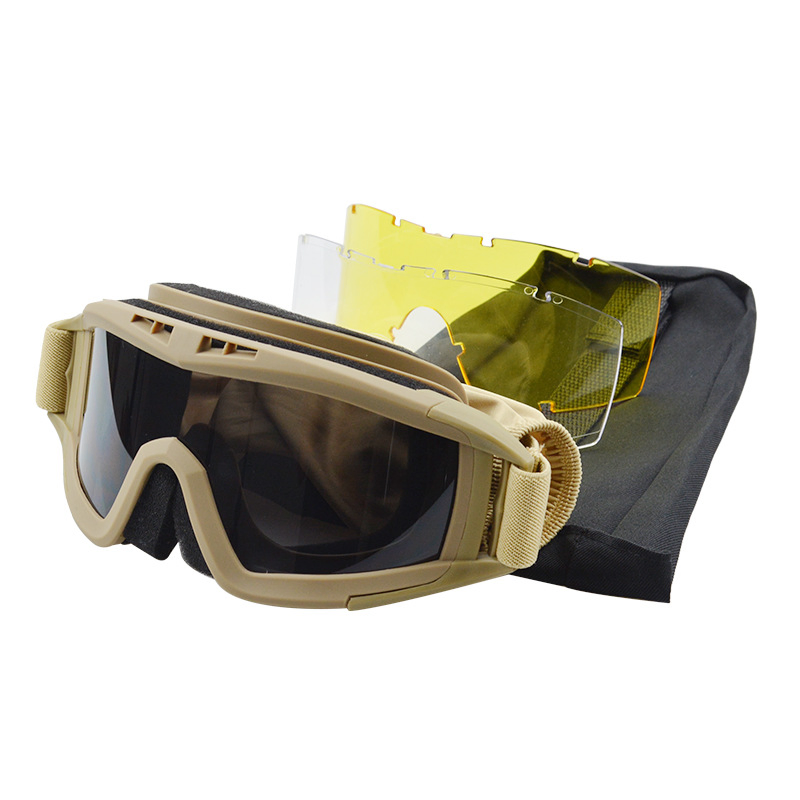 Desert Style Fan Tactical Glasses Protective Goggles for Outdoor Goggles Riding Glasses