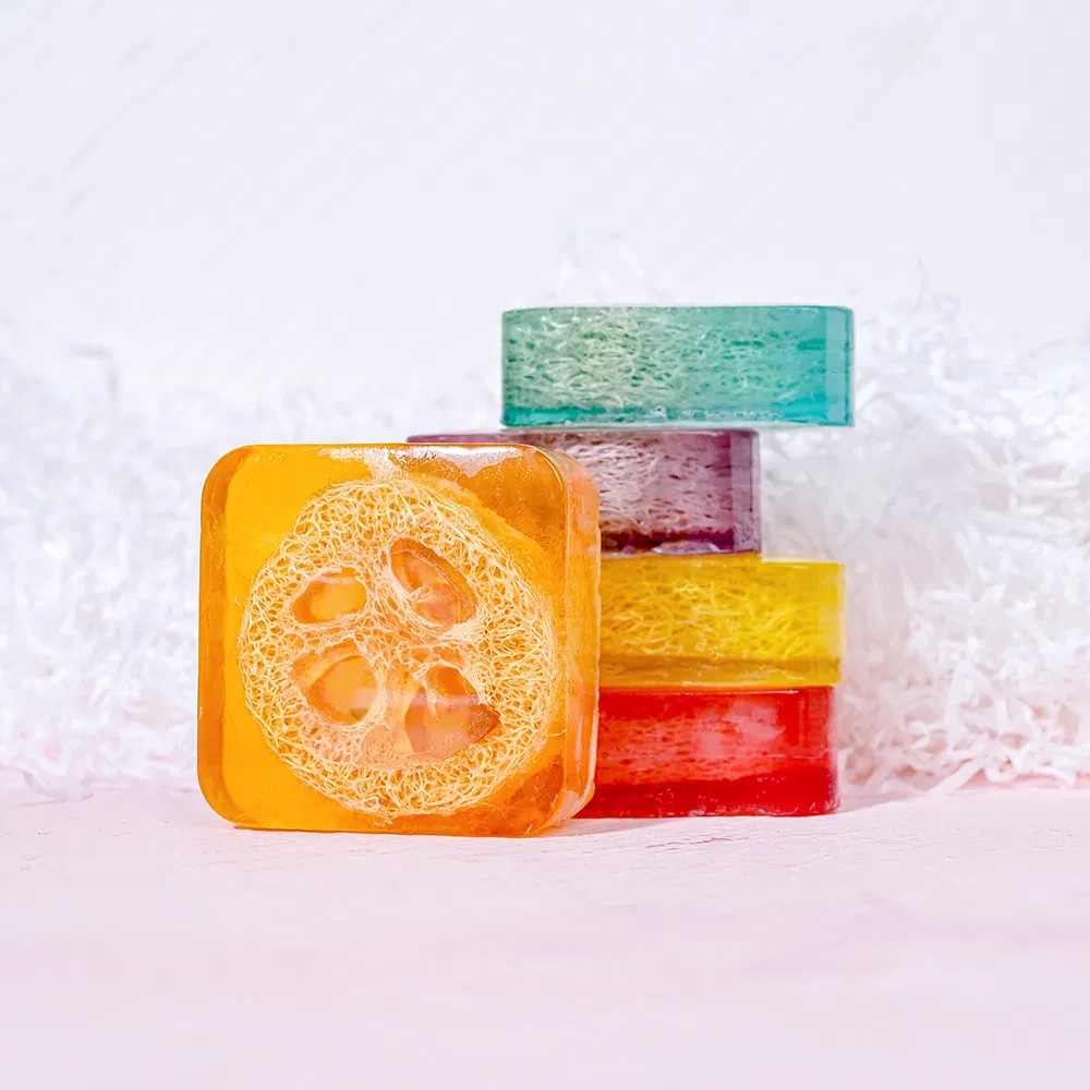 Soothing Loofah Soap - 100g Custom Bath Soap for Sensitive Skin