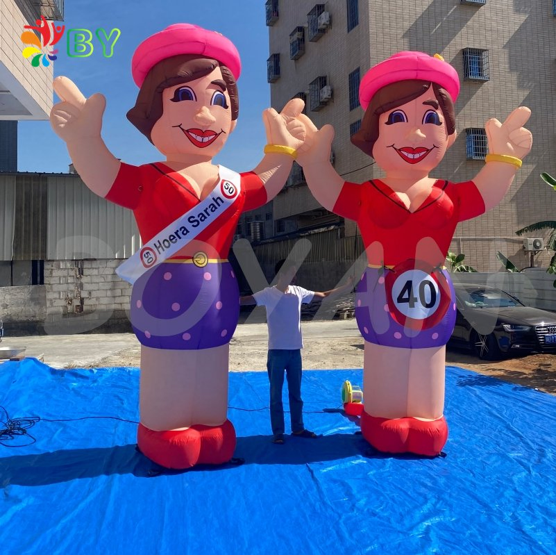 New Design Beautiful Girl Balloon Outdoor Oxford Cloth Inflatable Sarah Balloon for Decoration