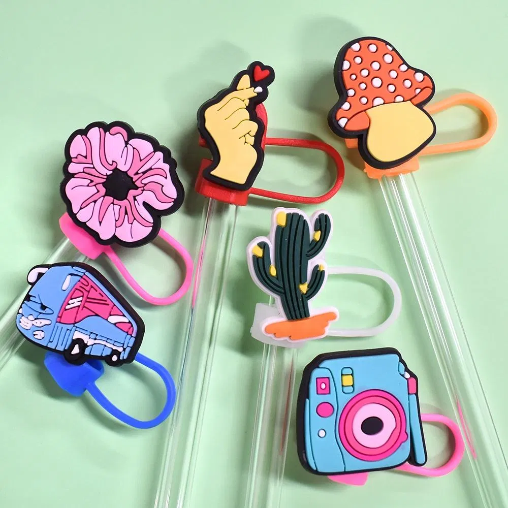 Colorful Cactus Straw Charms for Tumblers - Adorable Animal Designs