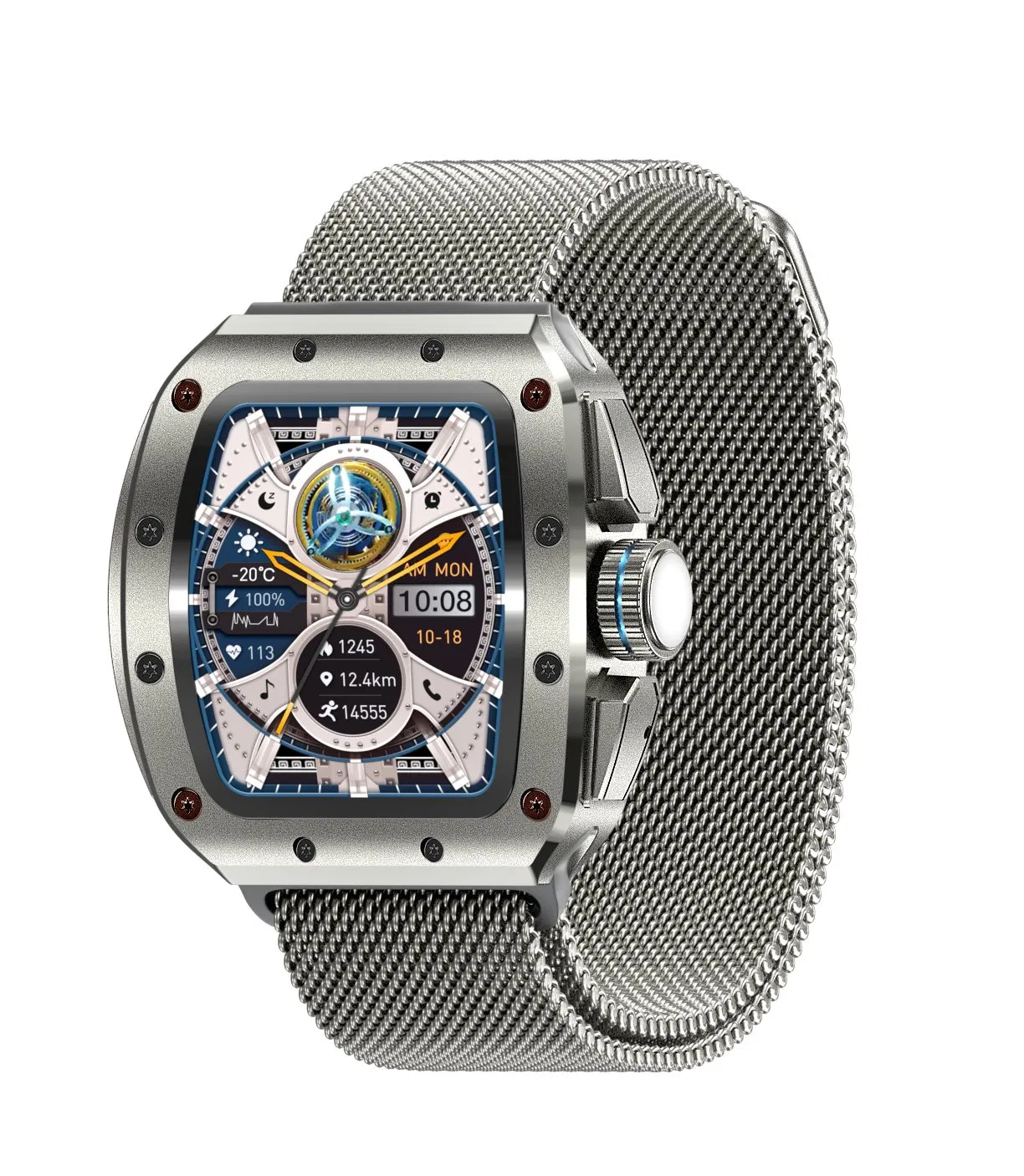 Fashionable Rounded Display Full Touch Multi-Language Bluetooth Calling Smart Watch