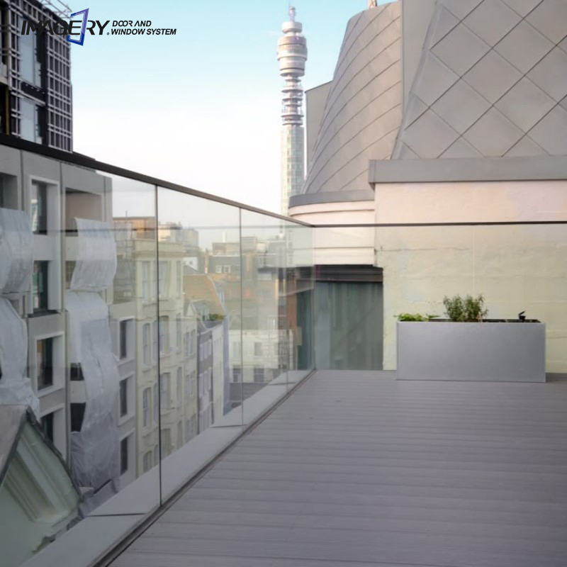 Cheap Price Simple Design Outdoor Terrace Glass Aluminum Railing