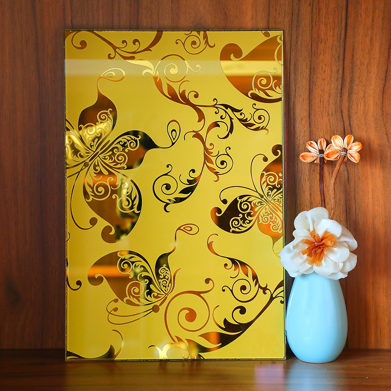 Hot Selling 4-6mm Acid Etched Lining Glass/Decorative Glass for Building or Office