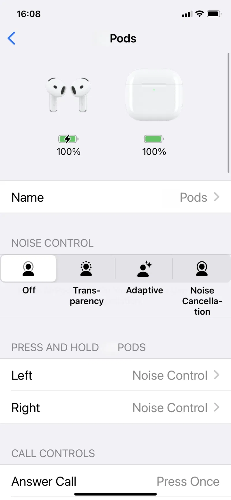 Factory 1: 1 Pods 4 Type C Headphones with Noise Cancellation Function Anc (top-level version cancelling) Air Gen4 Wireless Bluetooth Earphones