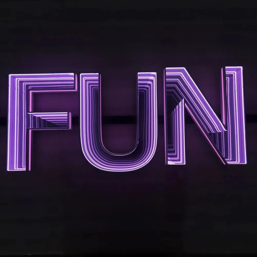 Customized Tile Light Box Abyss Character Thousand Layer Customized Signboard LED 3D Channel Letter Neon Mirror Sign