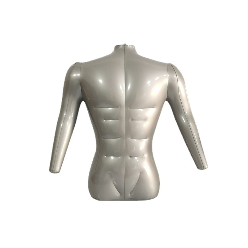 Male Half-Body Model Without Head with Arm PVC Inflatable Dress Mannequins