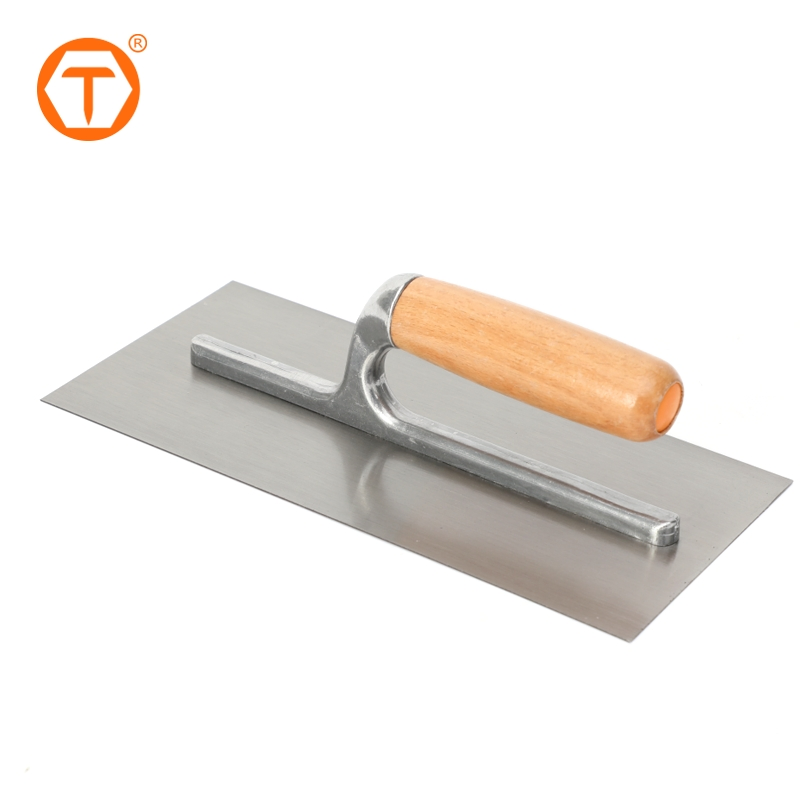Wholesale China Construction Hardware Stainless Steel Plastering Trowel with Light Wood Handle