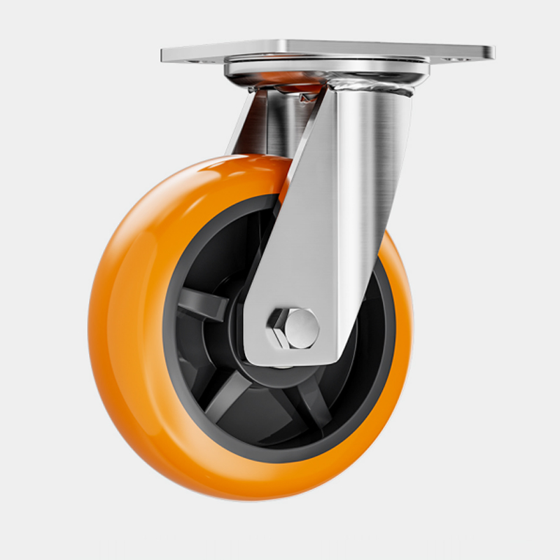 4 5 6 8 Inch Nylon Rubber PU Heavy Duty High Temperature Industrial Workbench Swivel Plate Trolley Caster Wheel
