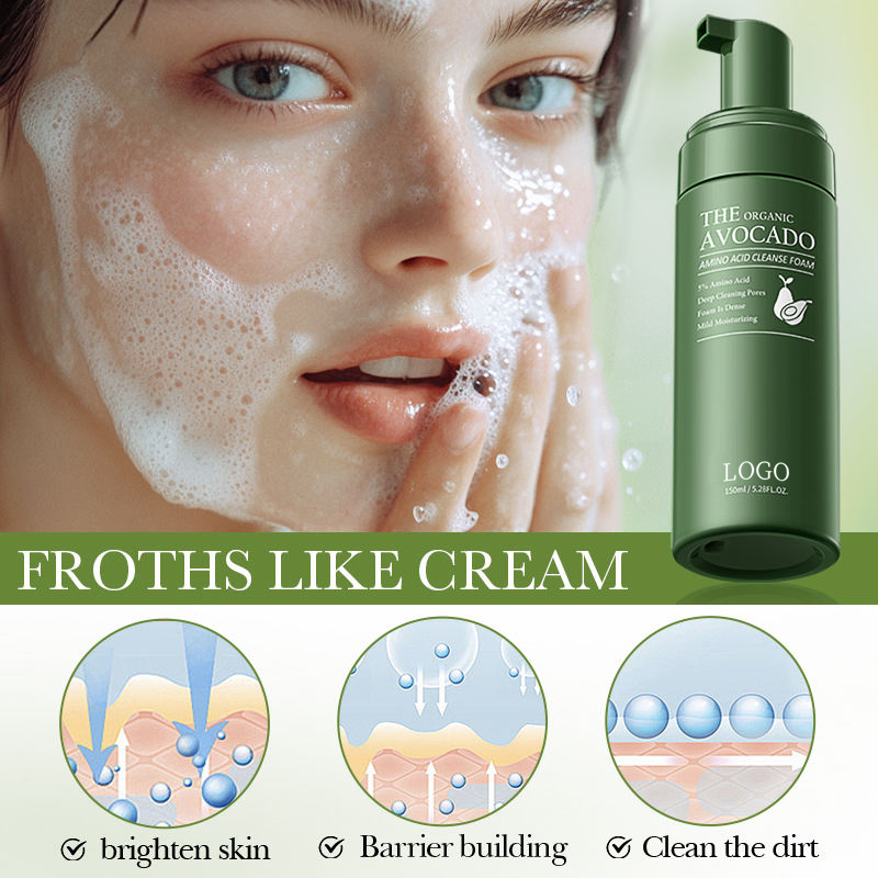 Ditong Hot Selling Natural Avocado Niacinamide Brightening Skin with Long-Lasting Fragrancen Smooth and Tender Facial Cleanser