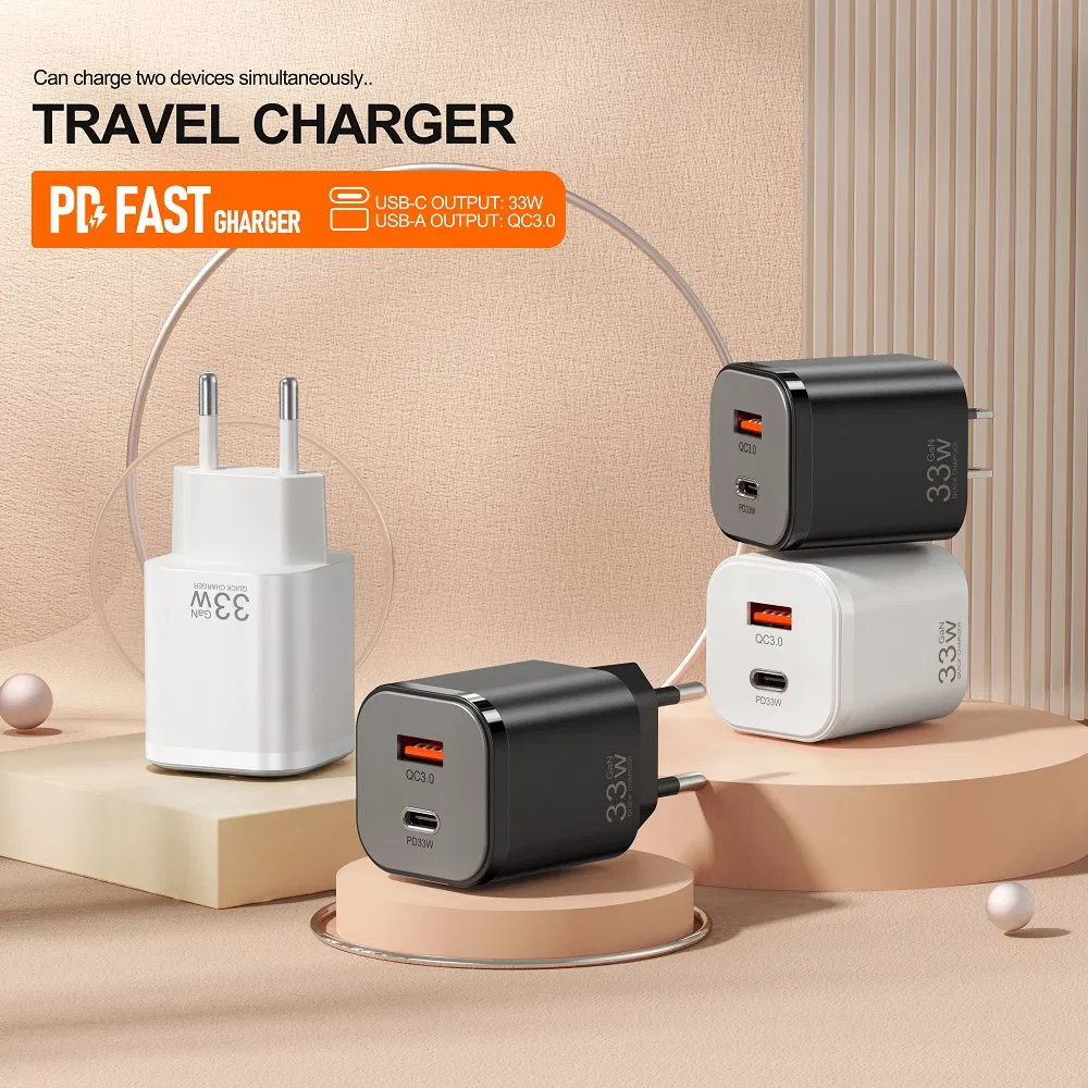 Зарядное устройство 33W с быстрой зарядкой QC3.0 и PD