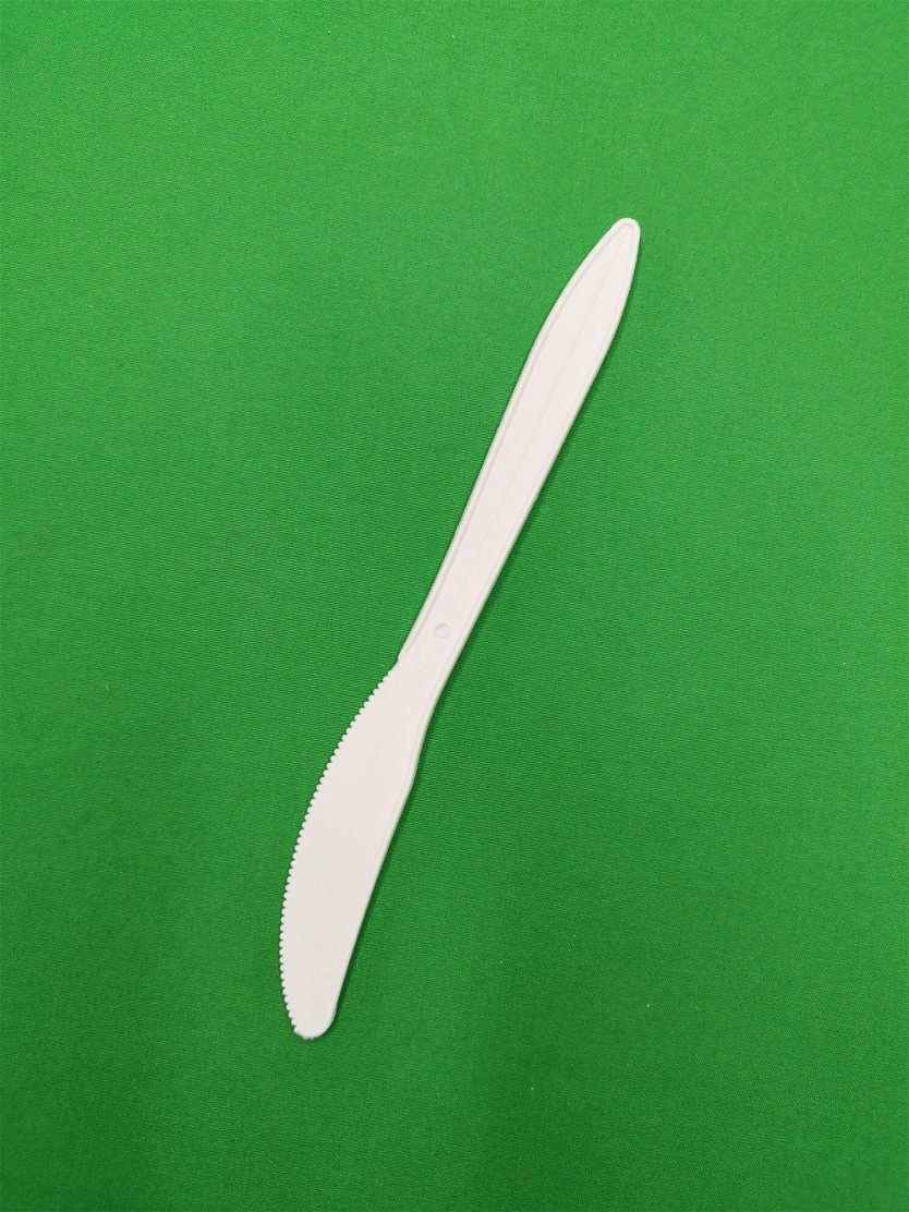 Biodegradable White Cornstarch Knife 16cm Length