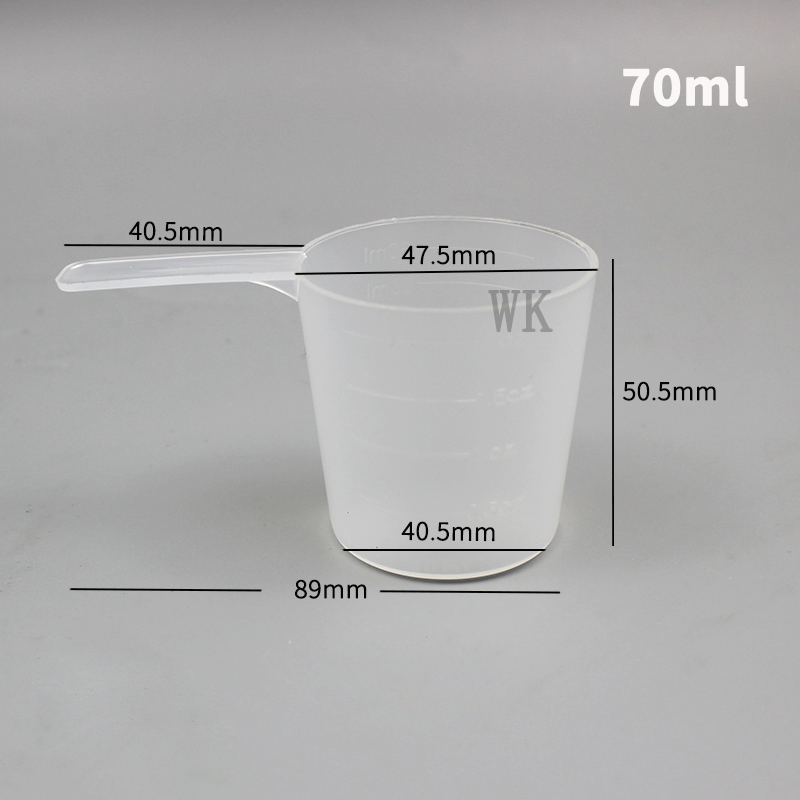 50g 100cc 100ml Clear Scoops Whey Protein Powder Plastic Large Measuring Spoon with Scale Line