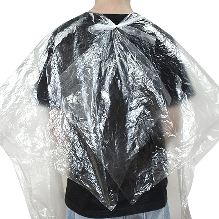 Transparent Barber Apron Haircut Bib PE Shampoo Disposable Capes Hair Salon Apron