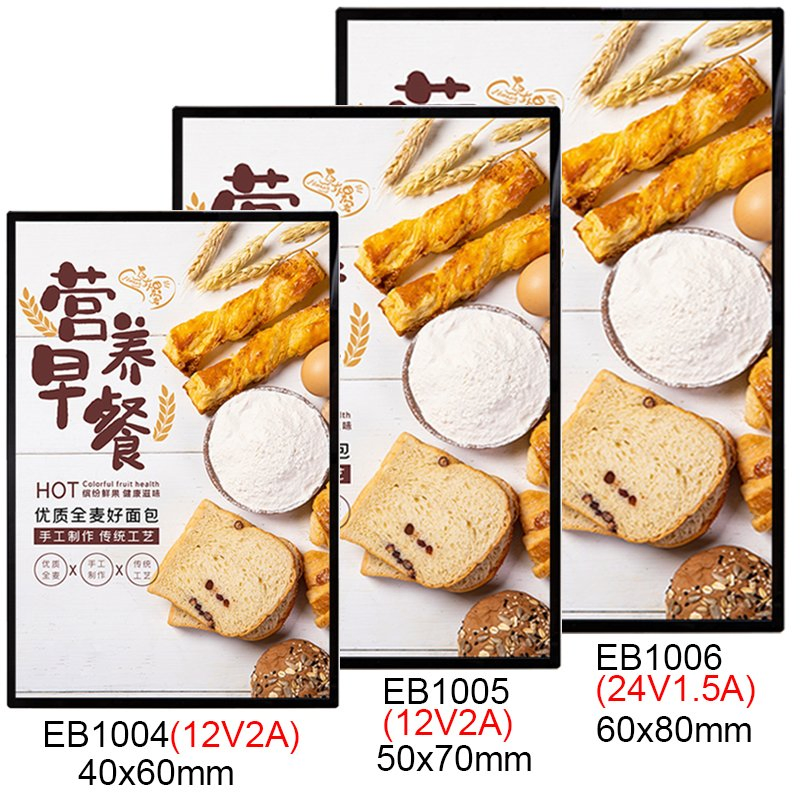 Foska Office Good Quality Mobile LED Poster Frame Writing Board