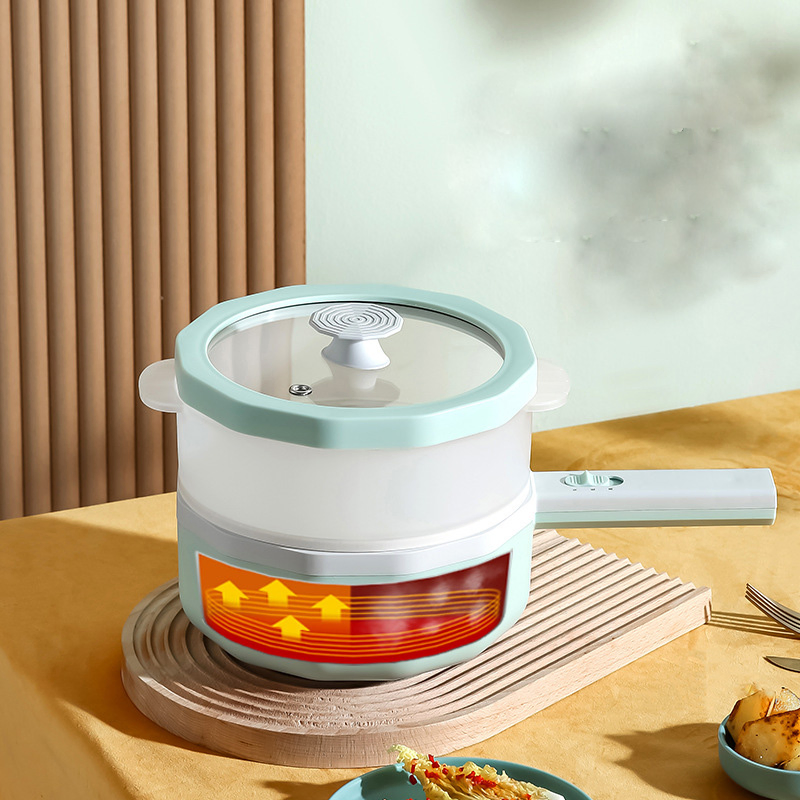 New1.5L Multifunctional Small Convenient Noodle Cooker Dormitory Use Anti-Dry Burning 1-2 Person Electric Hot Pot