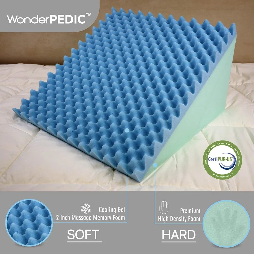 Breathability Memory Foam Orthopedic Reading Pillow for Bed