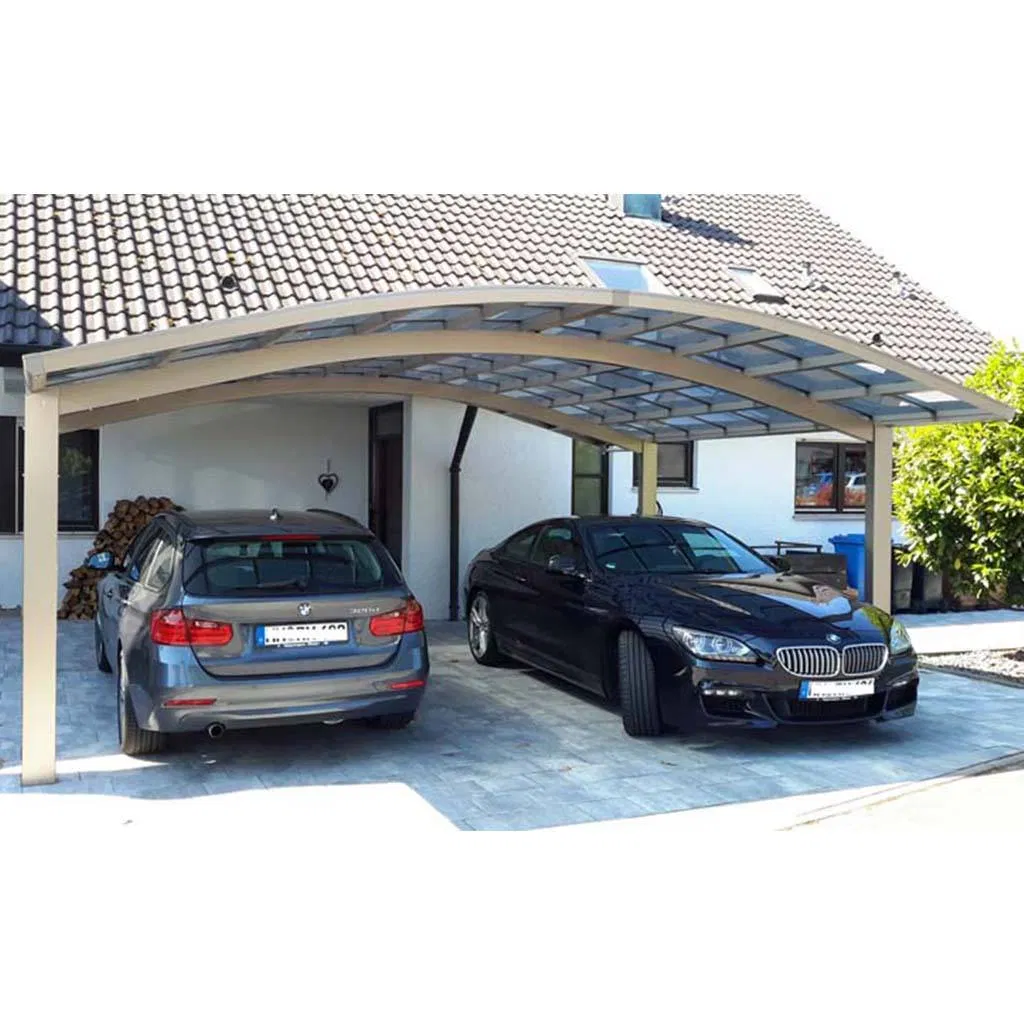 Single Carport Aluminum Metal Frame and Panels Car Port for Outdoor Driveway Car Truck RV Trailer