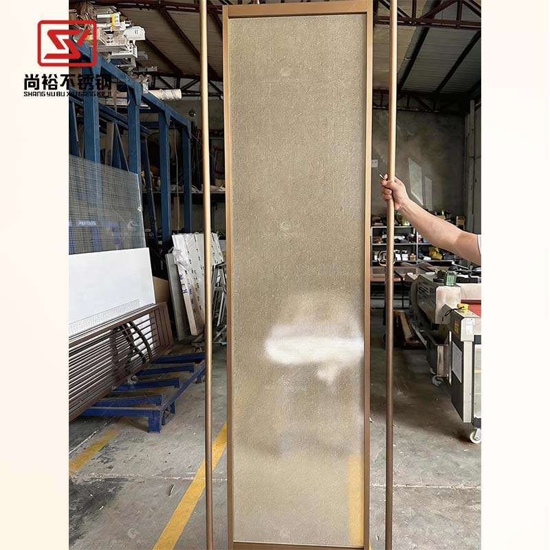 Customized Art Deco Style Living Room Partition Screen Interior Stainless Steel Room Partition
