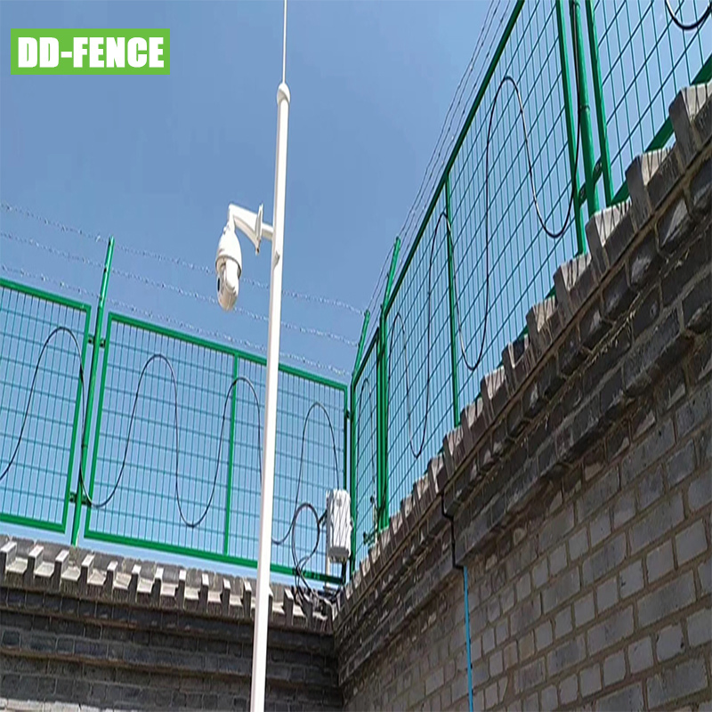 200m Vibration Optical Fiber Alarm System, Intrusion Alarm Fence for Garden Villa Border Railway Power Station