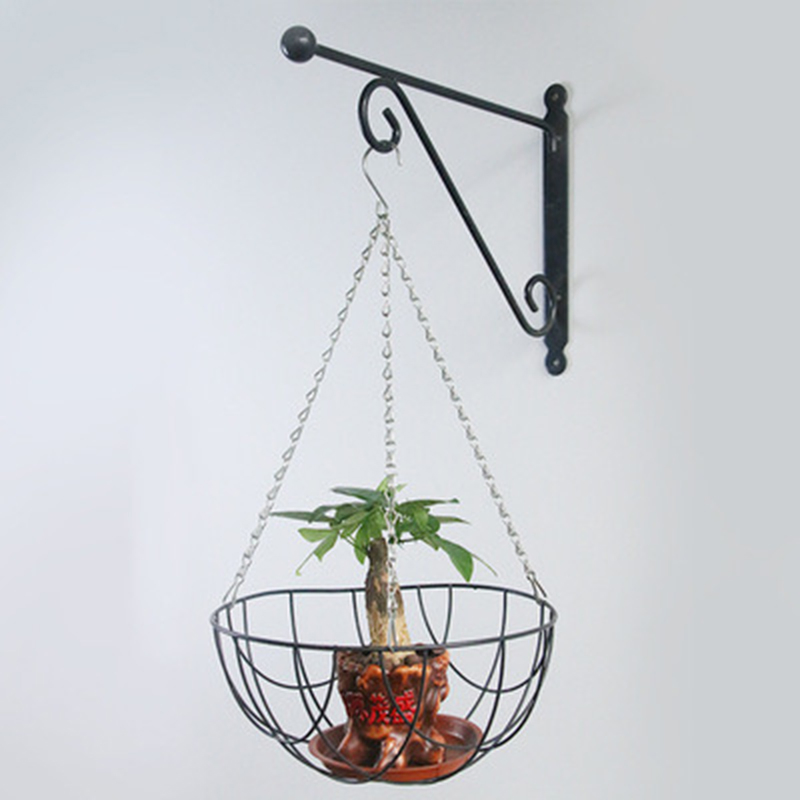 High Quality Garden Steel Wall Hook Hanging Flower Hook Powder Coated