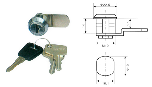 Cam Lock, Furniture Lock, Mailbox Lock, Zinc Cam Lock