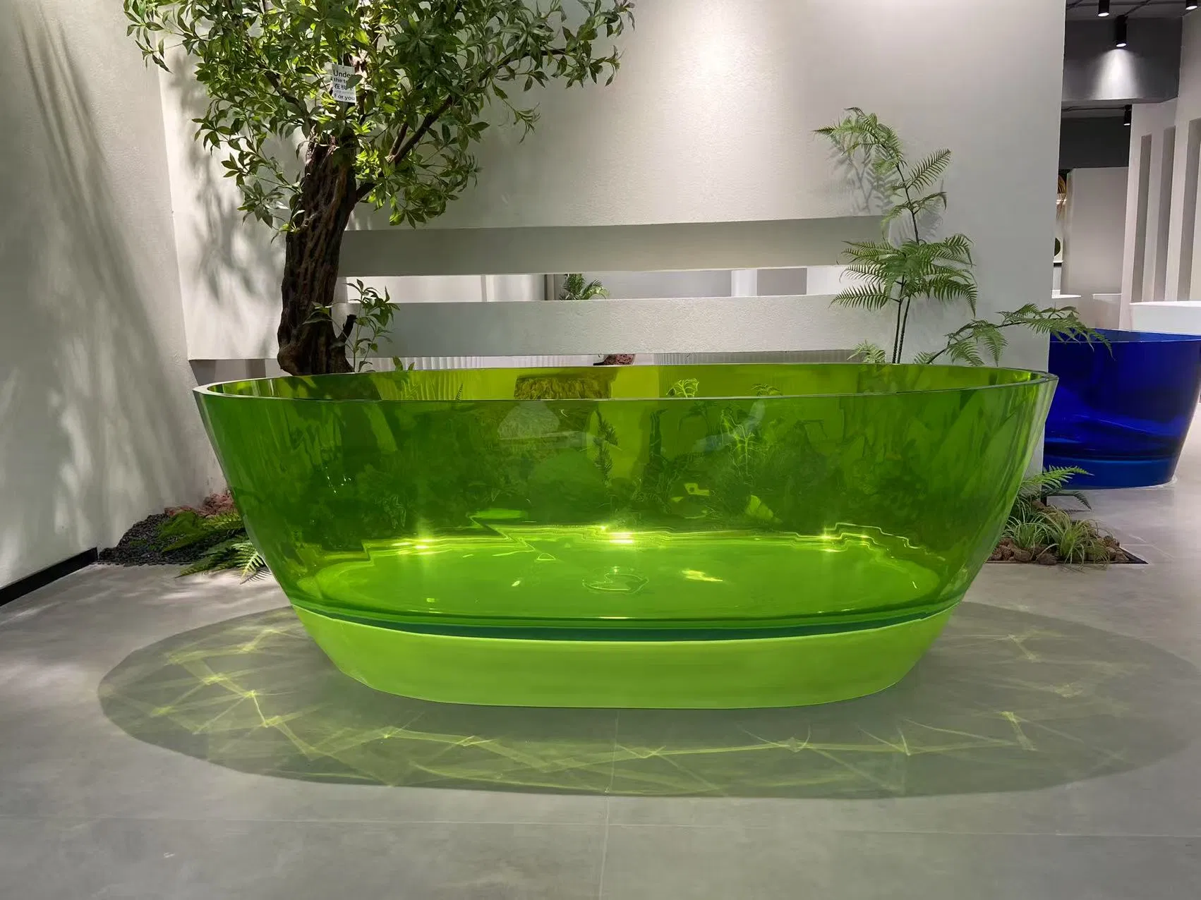 Акриловая ванна-ромб с гидромассажем