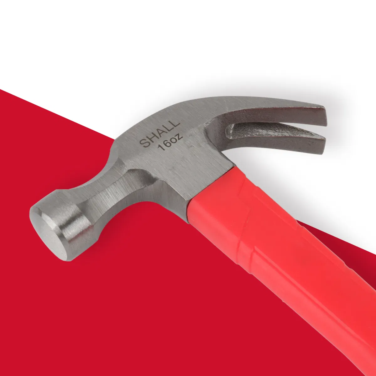 16oz Claw Hammer Heavy Duty Construction Shock Resistant Rubberized Non Slip Handle for Contractors for Household Maintenance